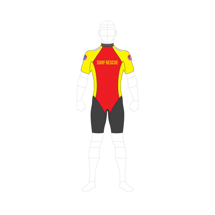 SLSA MEMBERS PATROL BACK ZIP 3MM SPRING SUIT - MENS