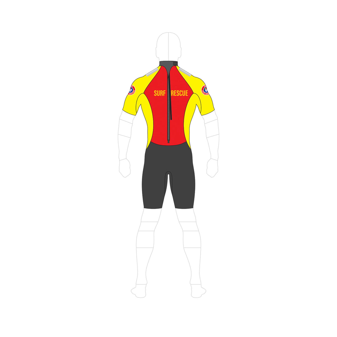 SLSA MEMBERS PATROL BACK ZIP 3MM SPRING SUIT - MENS
