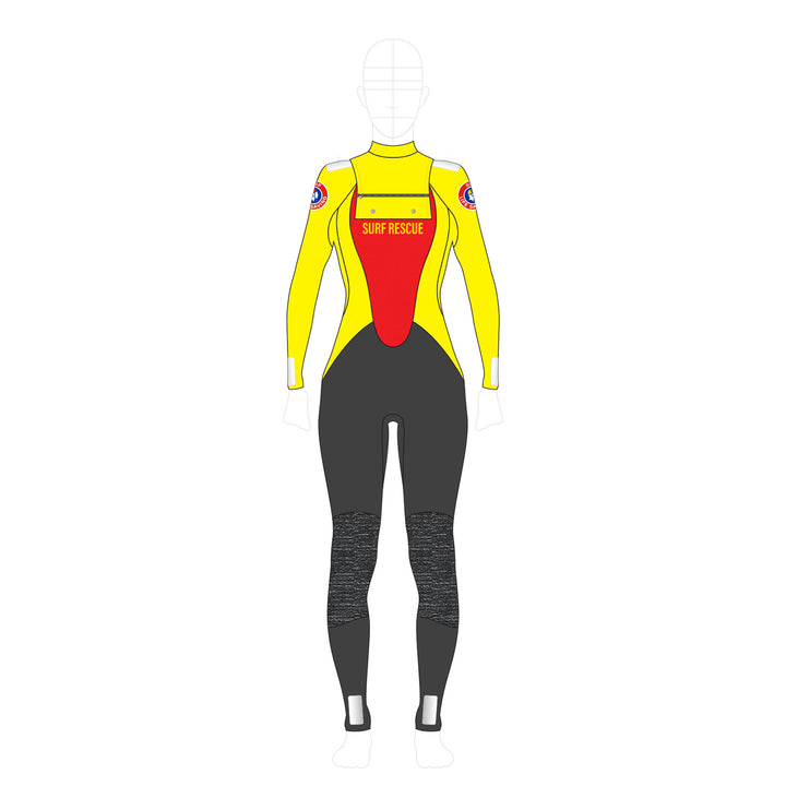 SLSA MEMBERS PATROL CHEST ZIP 3MM STEAMER - WOMENS