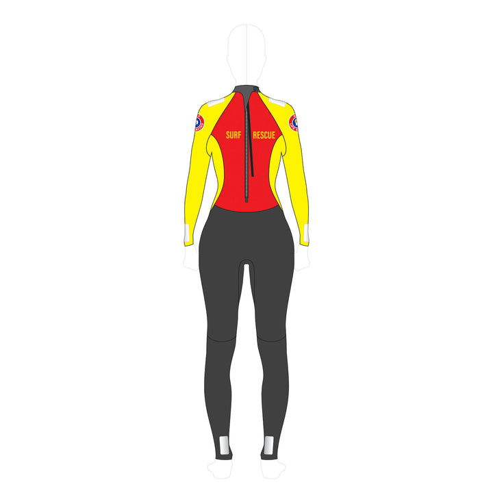 SLSA MEMBERS PATROL BACK ZIP 3MM STEAMER - WOMENS