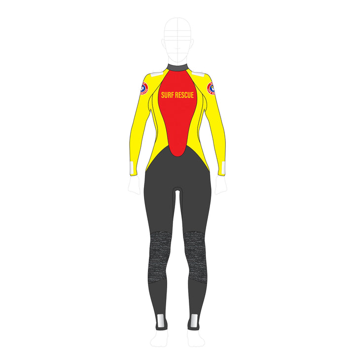 SLSA MEMBERS PATROL BACK ZIP 3MM STEAMER - WOMENS