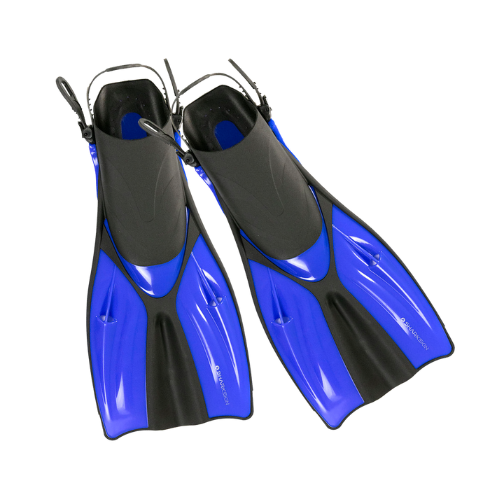 SHARKSKIN ADULT MASK, COMFORT SNORKEL & FIN SET WITH MESH BAG