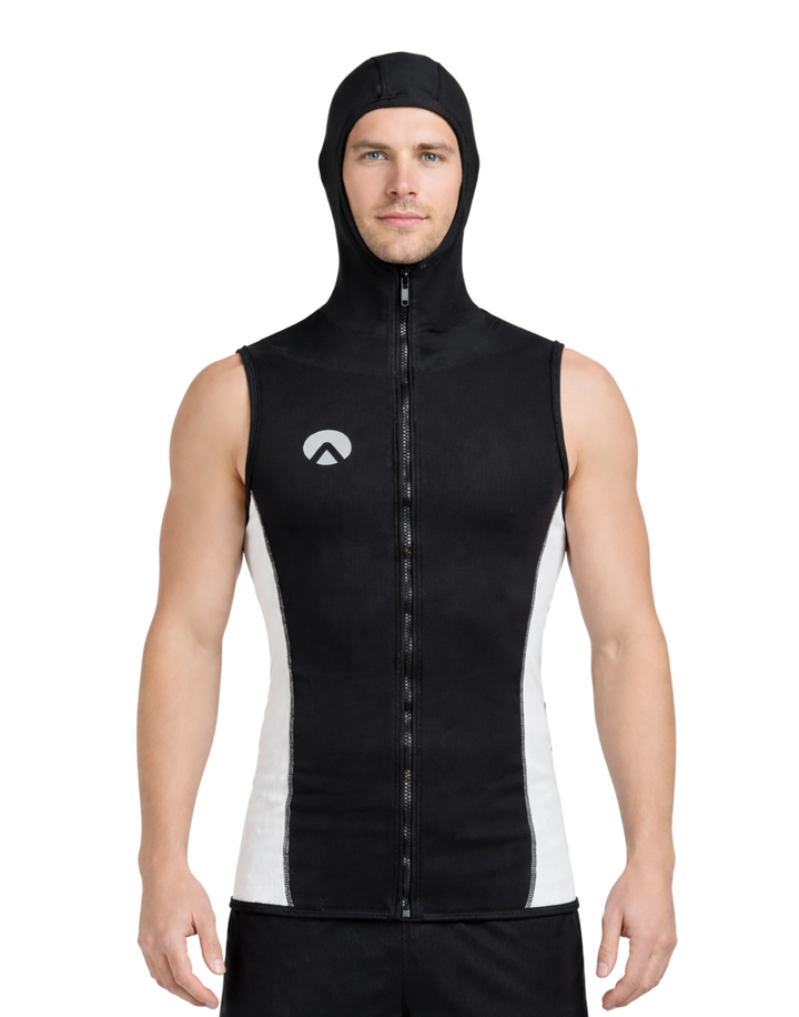 CHILLPROOF SLEEVELESS VEST WITH HOOD FULL ZIP - MENS (Discontinued)