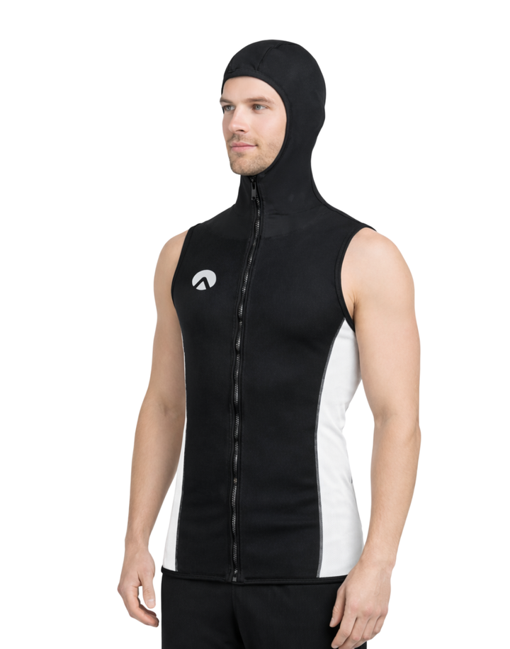 CHILLPROOF SLEEVELESS VEST WITH HOOD FULL ZIP - MENS (Discontinued)