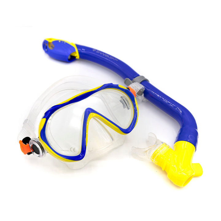 SHARKSKIN JUNIOR MASK, DRY SNORKEL FIN SET WITH MESH BAG