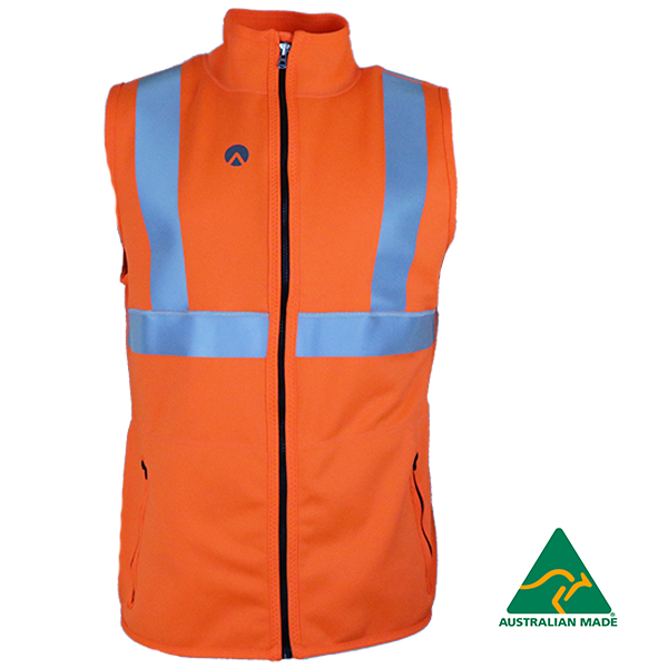 HI-VIS INDUSTRIAL VEST FULL ZIP W/POCKET