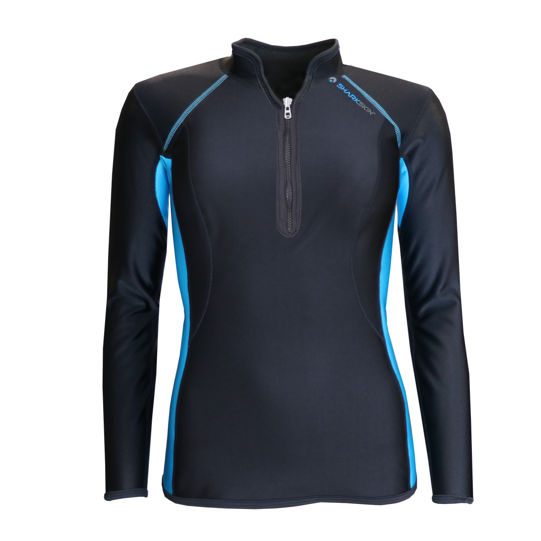 CHILLPROOF LONG SLEEVE CHEST ZIP TOP - WOMENS NEW (SECONDS)