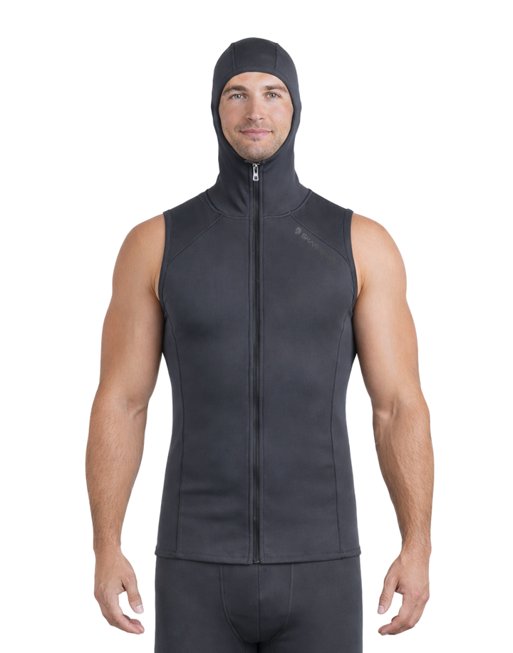 T2 CHILLPROOF FULL ZIP VEST WITH HOOD - MENS