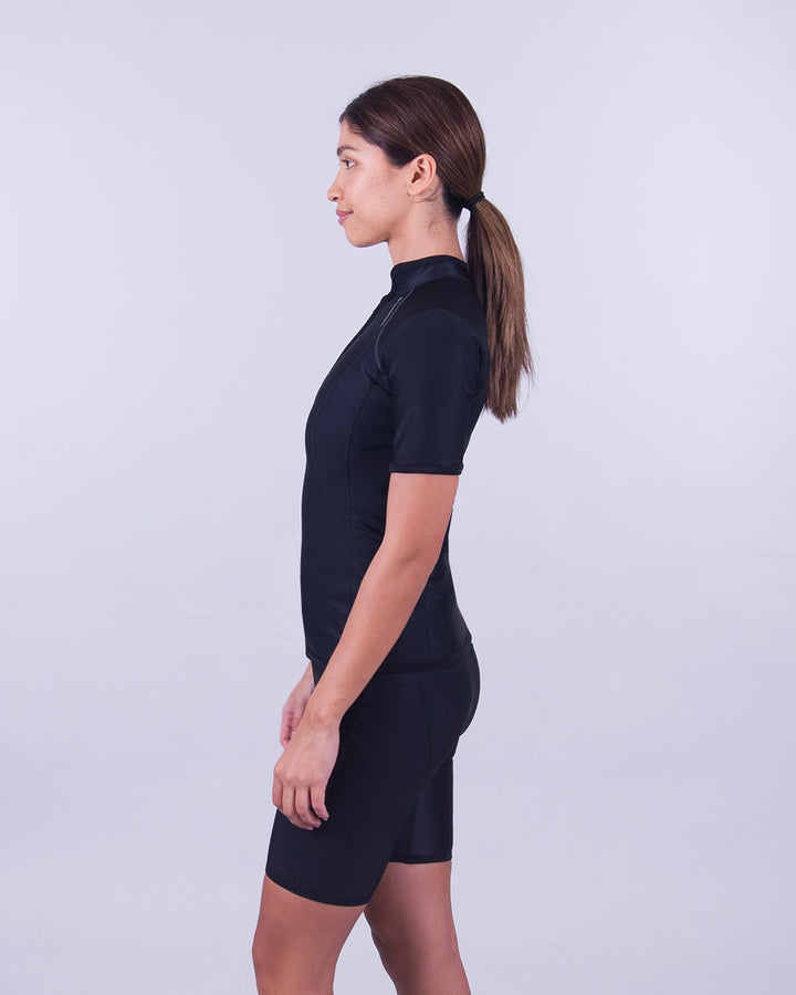 CHILLPROOF SHORT SLEEVE CHEST ZIP - WOMENS NEW