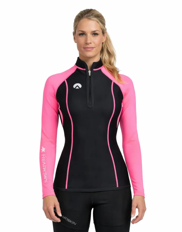 PERFORMANCE LONG SLEEVE CHEST ZIP TOP - WOMENS NEW