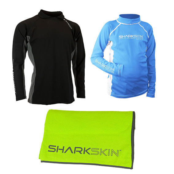 ADULT & JUNIOR RAPID DRY LONG SLEEVE TOP WITH COLLARS & SAND FREE TOWEL