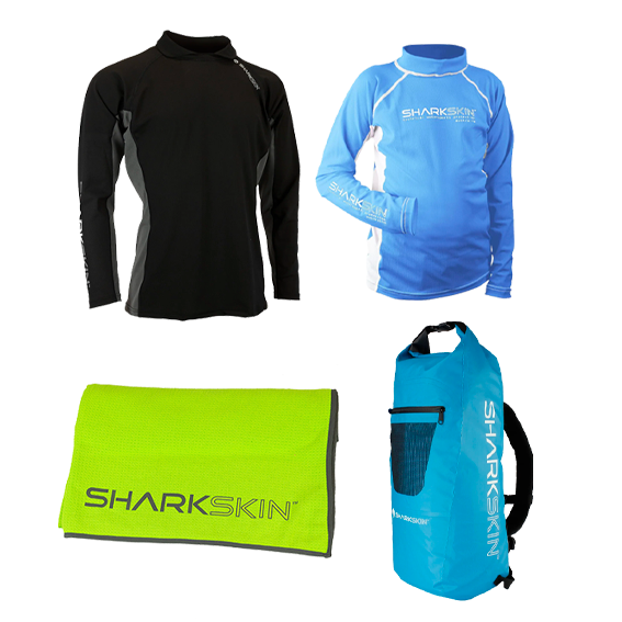 ADULT & JUNIOR RAPID DRY LONG SLEEVE TOP WITH COLLARS, TOWEL & BACKPACK